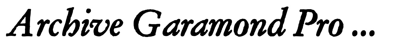 Archive Garamond Pro Bold Italic